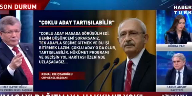 Davutoğlu'ndan canlı yayında Bahçeli'ye hakaret