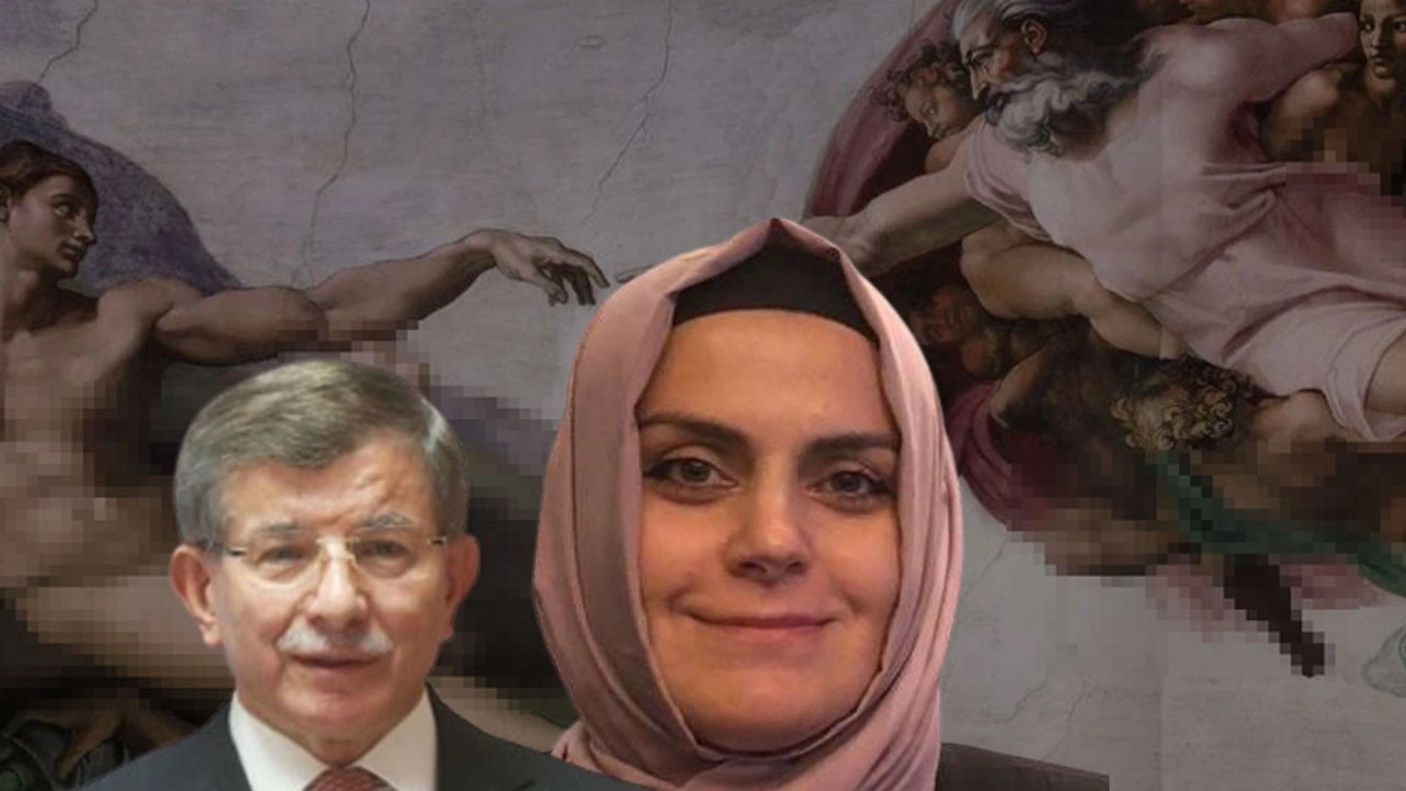 Davutoğlu’nun yazarı çıplak Hristiyan resimlerine hayran kalmış!