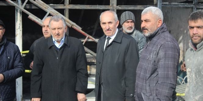 Odakır’dan dükkanı yanan esnafa ziyaret