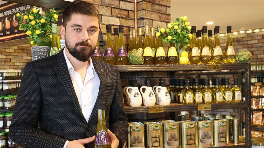 Dede yadigarı fabrikada 'enginarlı avokadolu ve limonlu zeytinyağları' üretiyor