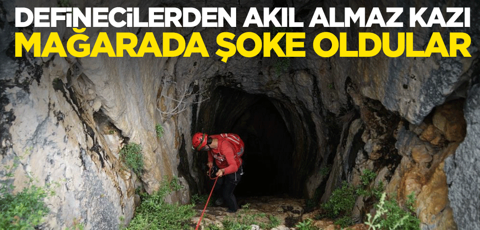 Definecilerden akıl almaz kazı: Mağarada şoke oldular