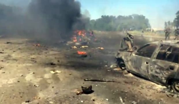 Dehşet görüntü! Amerika uçakları Rusları böyle vurdu