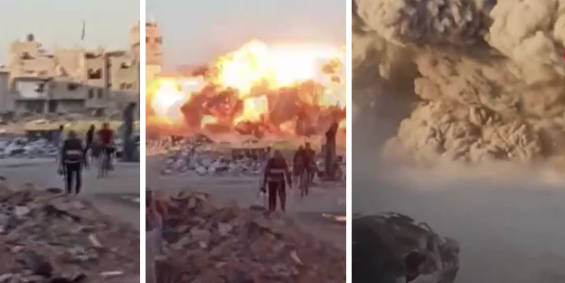 Dehşete düşüren anlar! İsrail'in hava saldırı anbean böyle kaydedildi