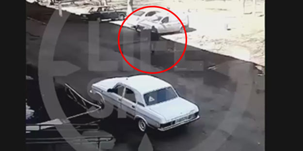 Dehşete düşüren anlar kamerada! Arabasına biner binmez havaya uçtu