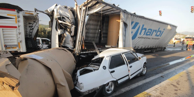 Dehşete düşüren kaza! Otomobili gören gözlerine inanamadı