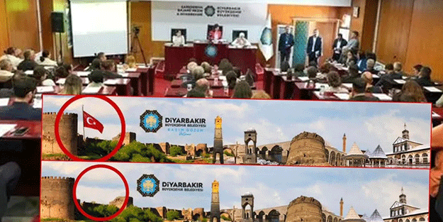 DEM Partili Diyarbakır Belediyesi Türk bayrağı tepkilerinden sonra geri adım attı!