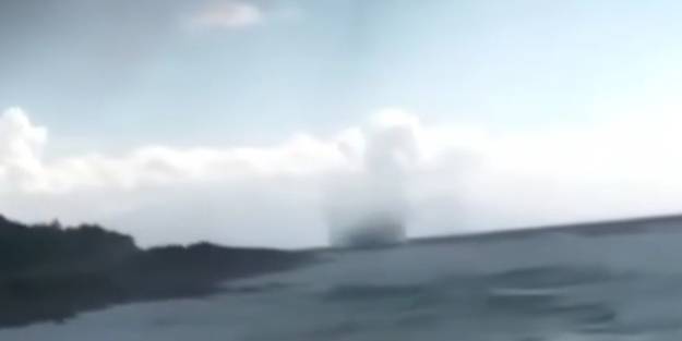 Denizde çıkan hortum paniğe neden oldu