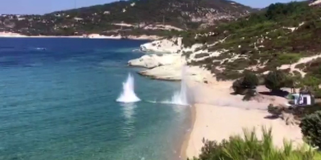 Denizde hareketli anlar! Bomba bulundu