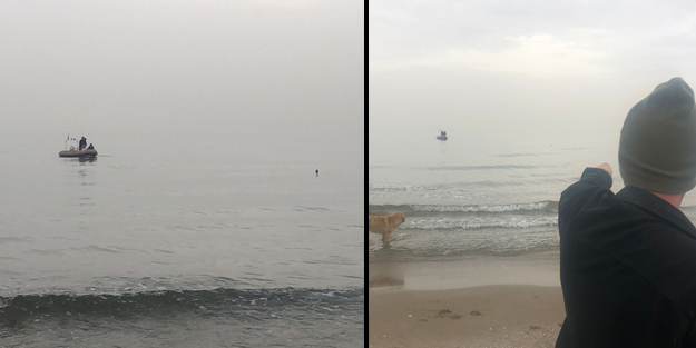 Denizde hareketli dakikalar! Mayın sandılar bakın ne çıktı