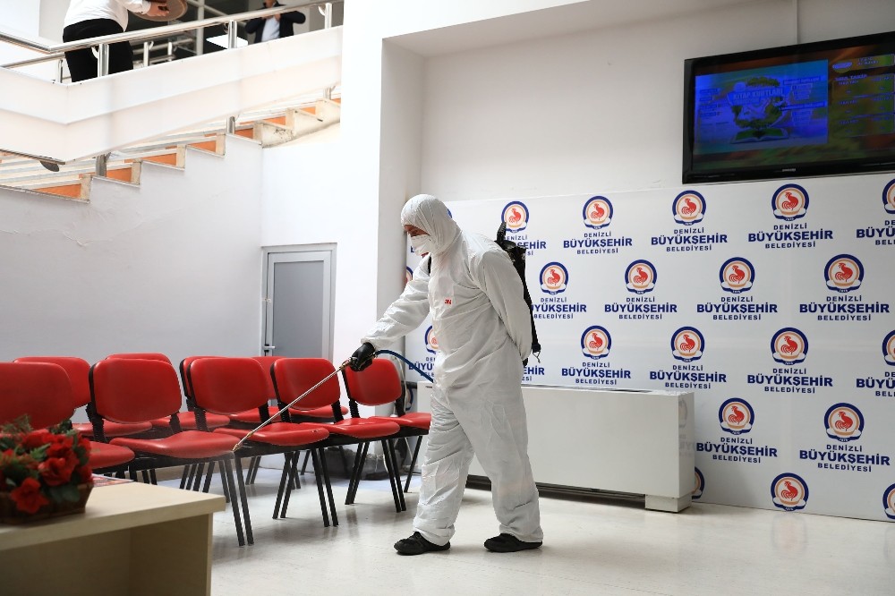 Denizli Büyükşehir Belediyesi korona önlemlerini artırıyor 