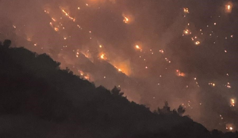 Denizli’de başlayan orman yangını Aydın’a sıçradı