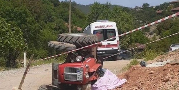 Traktör üzerine devrildi! Hayatını kaybetti