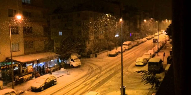 Denizli'de kar yağışı