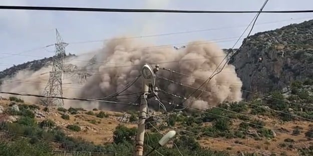 Deprem bölgesinde tepki çeken patlama