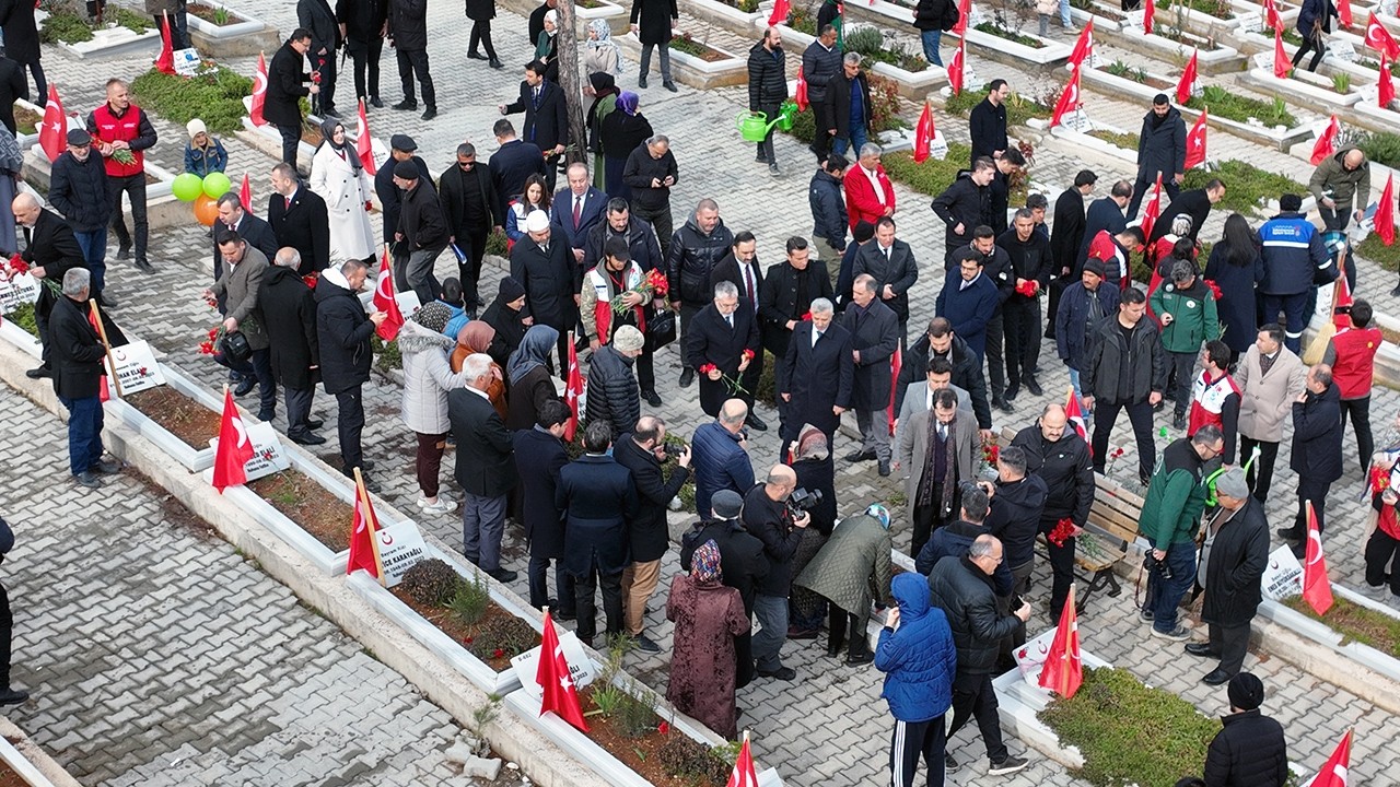 Deprem Şehitleri Kabirleri Başında Dualarla Yâd Edildi