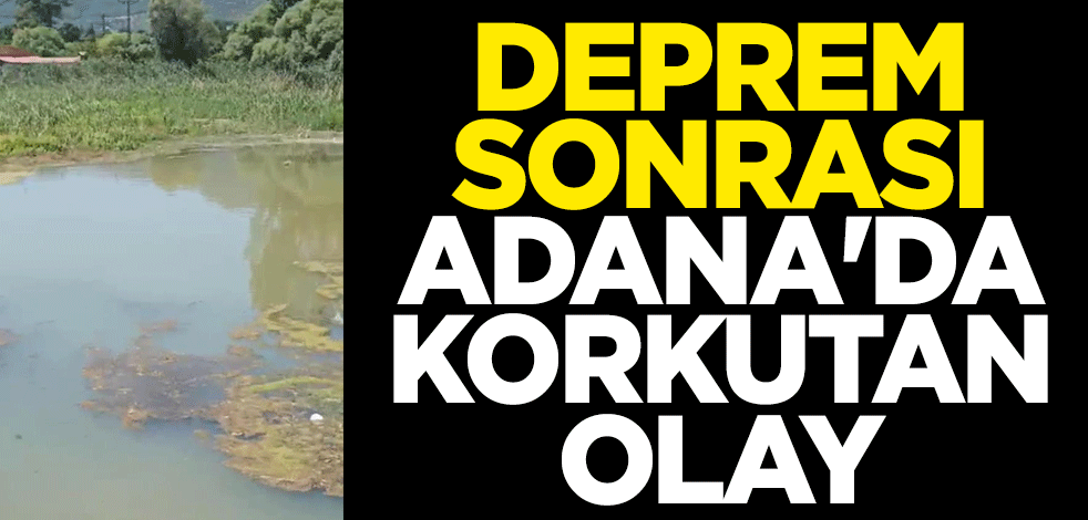 Deprem sonrası Adana'da korkutan olay