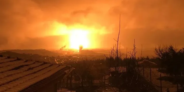 Deprem anında korkutan görüntü