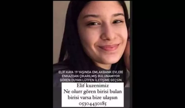 Depremde genç kız Elif Kaya kayıplara karıştı