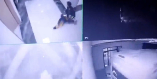 Depreme ait yeni görüntüler dehşete düşürdü! İnsanlar oradan oraya savruldu