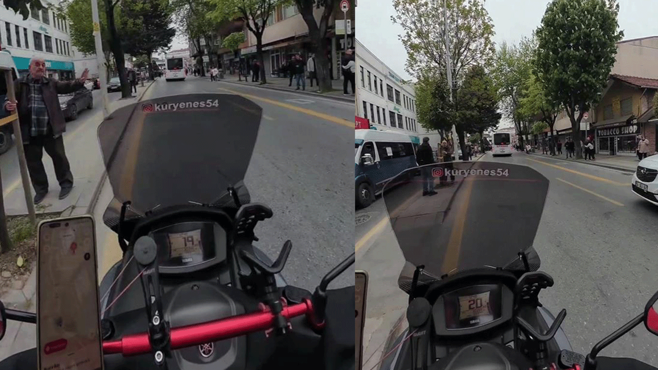 Depreme motosiklet üzerinde yakalandı!