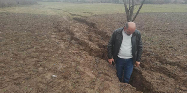 Depremin ardından korkutan görüntü
