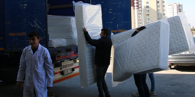 Depremzedeler için 260 yatak üretildi