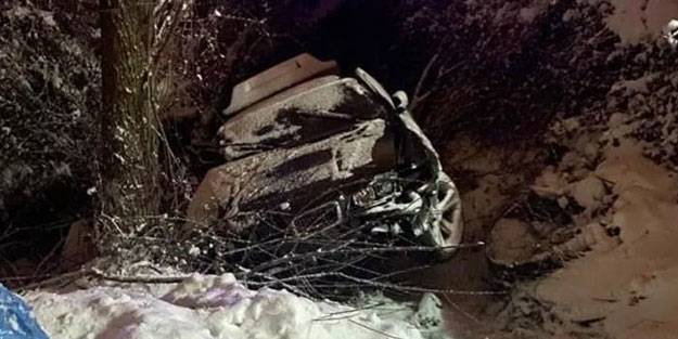 Dere yatağına uçan otomobilde can pazarı yaşandı