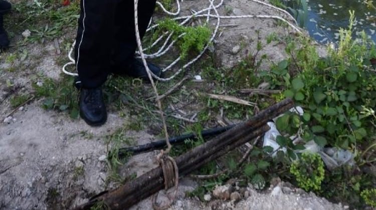 Derede çok sayıda tüfek namlusu bulundu