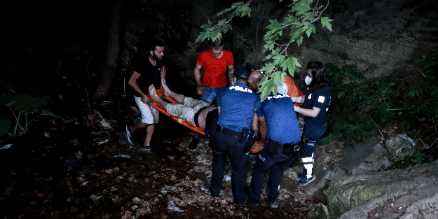 Dereye düştü, yaralandı! Böyle kurtarıldı