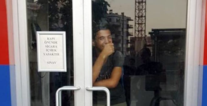 Derse dalan öğrence kursta kilitli kaldı
