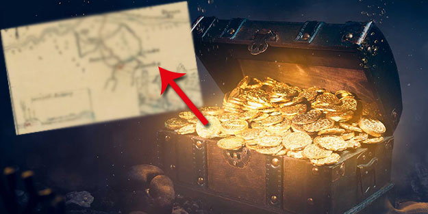 Dev altın hazinesinin gizli haritası ortaya çıktı! Duyan herkes bölgeye koştu