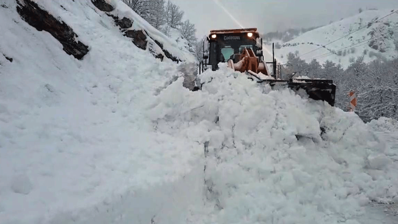 Tunceli'de çığ düştü