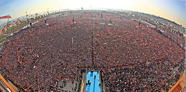 Dev mitingi görmediler!