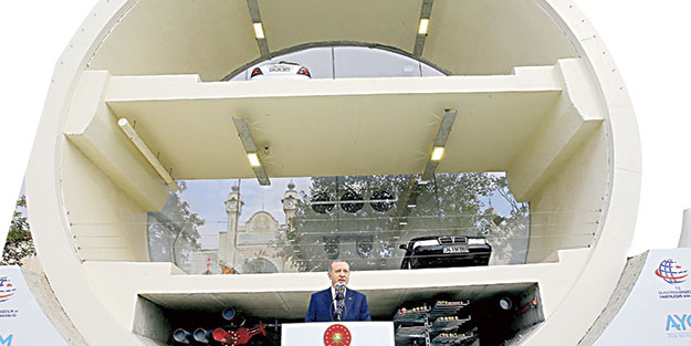 Dev projeden ilk geçiş Erdoğan'dan