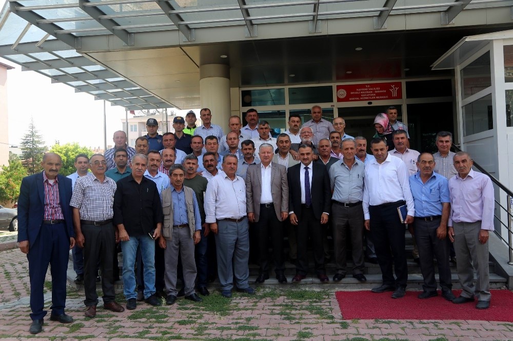 Develi’de Ağustos ayı muhtarlar toplantısı yapıldı 