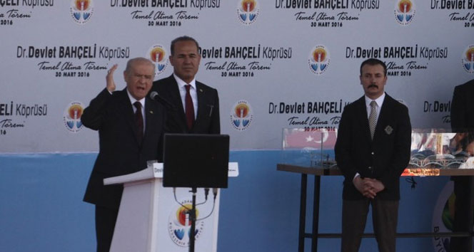 Devlet Bahçeli ismini taşıyan köprünün temelini attı
