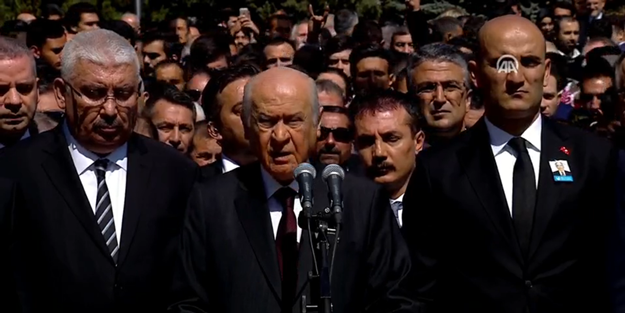 Devlet Bahçeli Türkeş'i anma töreninde konuştu