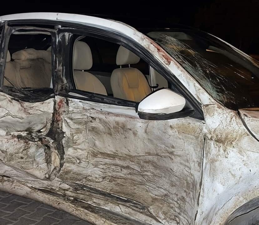 Devrilen otomobilin sürücüsü yaralandı