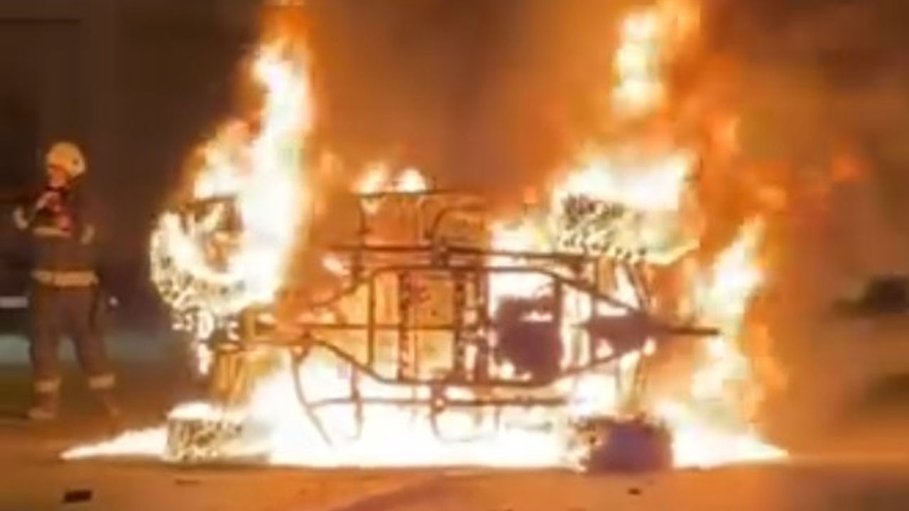 Devrilerek alev alan UTV’nin sürücüsü yaşamını yitirdi! O anlar kamerada