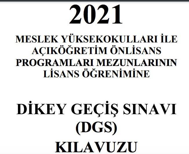 DGS ek tercih taban puanları 2021 boş kontenjanları ÖSYM son dakika!