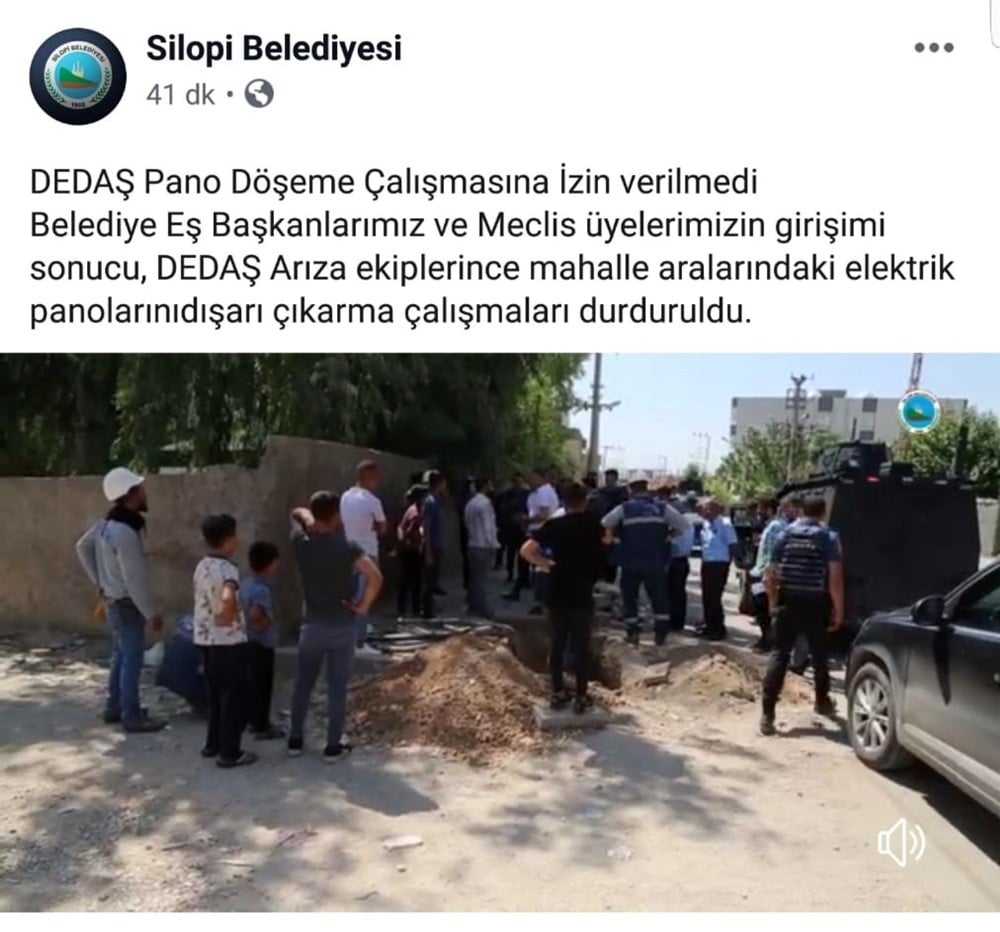 Dicle Elektrik Silopi Belediyesi yöneticileri hakkında suç duyurusunda bulundu 