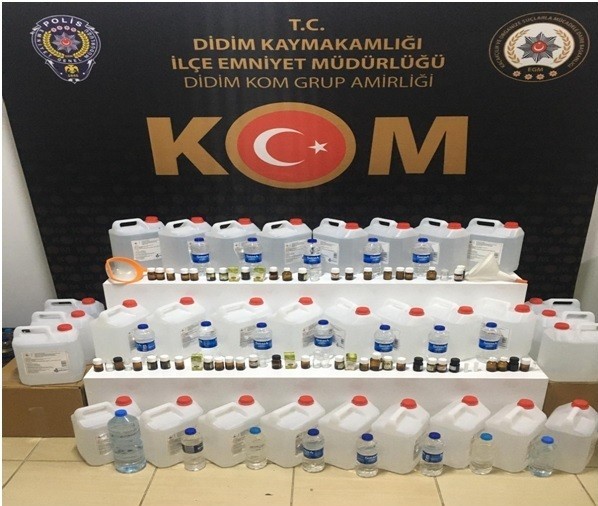 Didim’de kaçak içki operasyonu 
