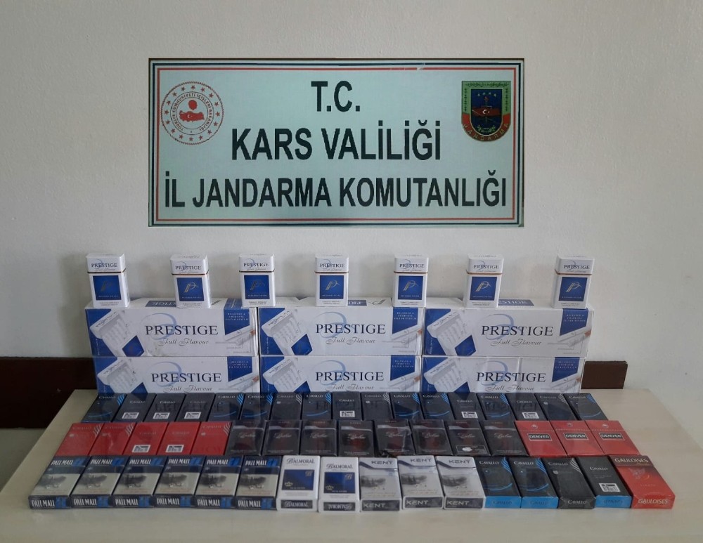 Digor’da kaçak sigara ele geçirildi 