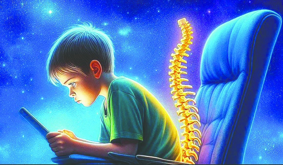 Dijital çağ, çocukların en çok omurga sağlığını etkiliyor