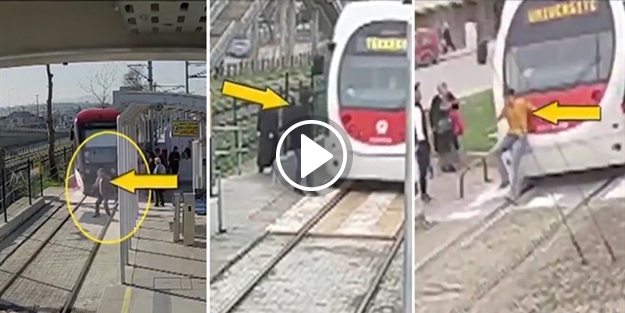 Dikkatsiz Samsun halkının tramvay ile imtihanı