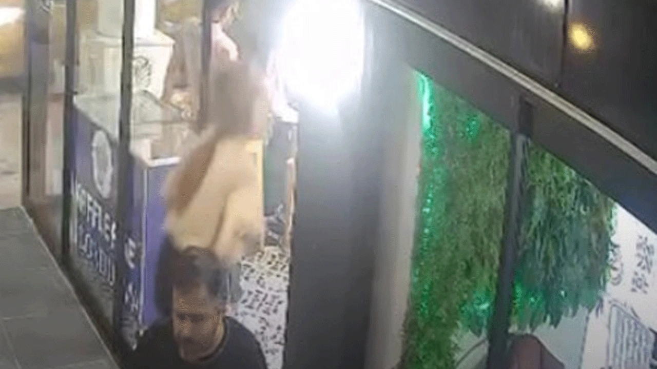 Dikkatsizliğin sonu bu: Camı farketmedi yere savruldu!