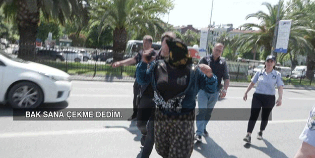 Dilenci operasyonu! Hem zabıtaya hem kameraya saldırdı