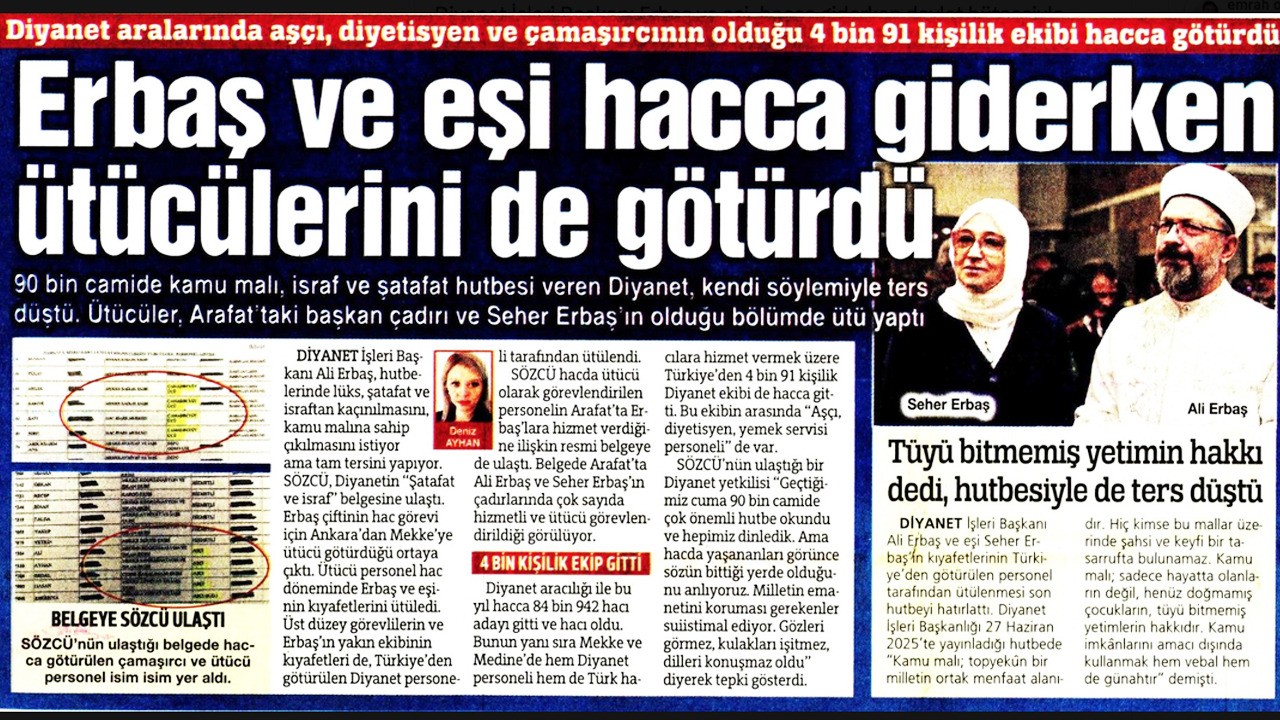 Din karşıtı Sözcü’nün yeni iftirasına Diyanet’ten yalanlama