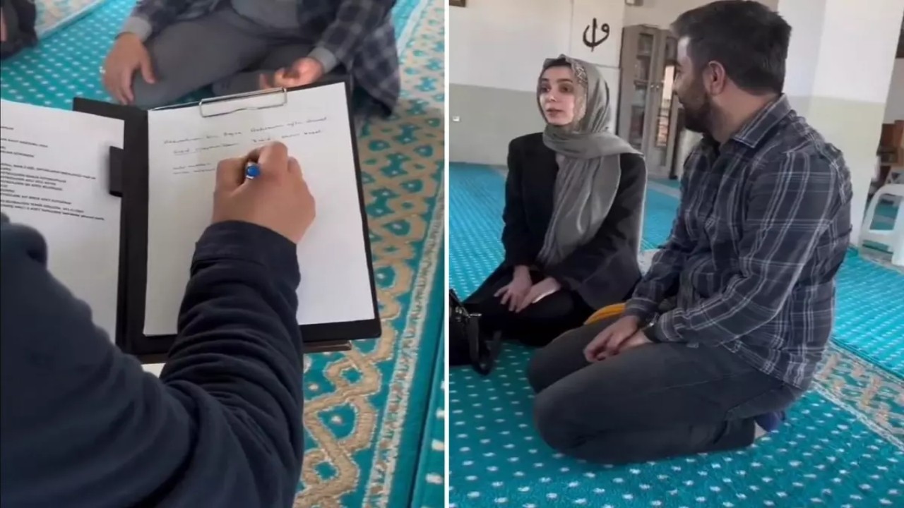 Dinî nikahta gelin, imamın sorusuna kızdı: Yaz artık hocam