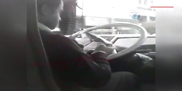 Direksiyon başında ölüm oyunu!../VİDEO